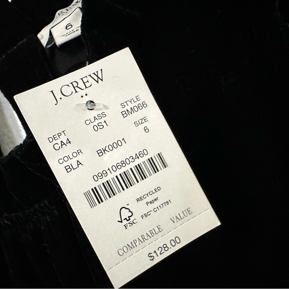 J. Crew Womens Velvet Tiered Midi Dress Size 6 Black Sleeveless Preppy Pockets - Picture 9 of 10